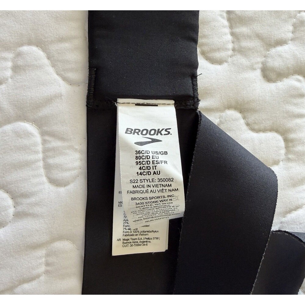 Brooks 350082 Black Drive Interlace Strappy Wireless Sports Bra Sz 36C/D - Picture 4 of 4